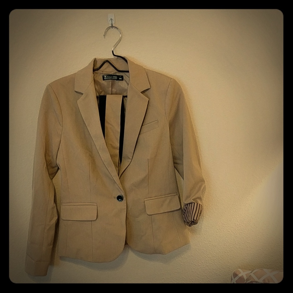 Cream Belted Jacket